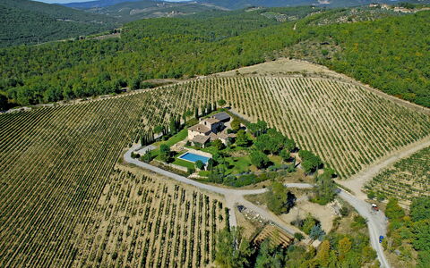 La Dimora del Chianti Dimora: Stunning Tuscan Vill: Bird'S-Eye View, Plantation, Landscape, Aerial Photography, Residential Area, Land Lot, Agriculture, Rural Area, Plain, Field