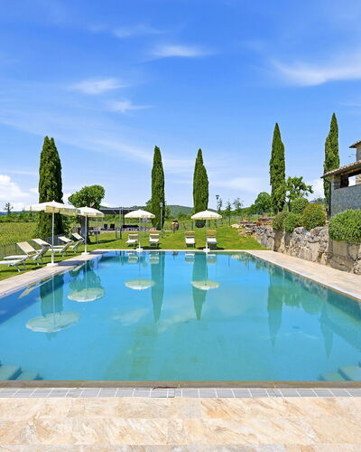 Dimora Chianti Shire: Stunning Tuscan Villa on Vin: Blue, Swimming Pool, Estate, Villa, Eco Hotel, Landscaping, Resort, Mansion, Farmhouse