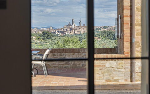 Villa del Mangia, 5Panoramic Pool and Chef Service: Brown, Composite Material, Glass, Sunlight, Daylighting, Shade, Wood Stain, Balcony