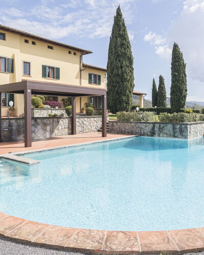 Villa Alessia Luxury: Swimming Pool, Resort, Shade, Water Feature, Eco Hotel, Courtyard, Villa, Landscaping, Hacienda, Flagstone