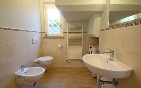 Casa Simonetta: Flooring, Floor, Bathroom, Plumbing Fixture, Interior Design, Sink, Bathroom Sink, Plumbing, Tap, Room