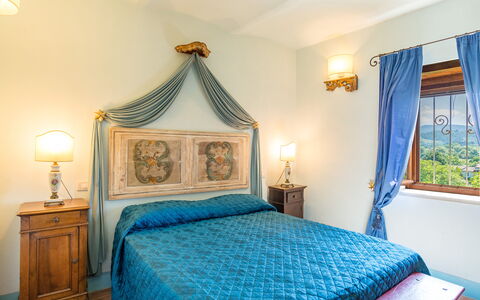 Antica Villa Della Lana: Furniture, Interior Design, Bedroom, Bed, Bed Sheet, Bedding, Floor, Lighting, Flooring, Linens