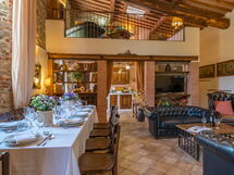 Living room and dining room