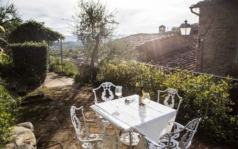 Il Canto Del Maggio: Furniture, Chair, Outdoor Furniture, Hacienda, Houseplant, Courtyard, Yard, Outdoor Table, Backyard, Balcony