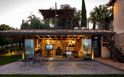 Casale Isidoro: Home, Furniture, Door, Porch, Roof, Cottage, Chair, Shade, Estate, Patio