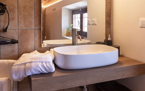 Villa Leone Reale: Bathroom, Interior Design, Plumbing Fixture, Wall, Flooring, Bathroom Sink, Sink, Tap, Floor, Furniture