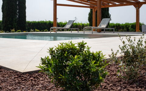 Villa Leone Reale: Garden, Swimming Pool, Shade, Landscaping, Backyard, Yard, Eco Hotel, Outdoor Furniture, Design, Flagstone