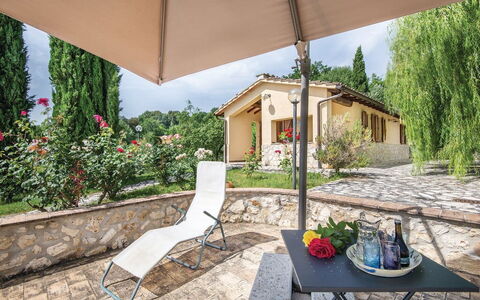 Casa Salvia, Ac, Wifi, Narni: Furniture, Table, Outdoor Furniture, Chair, Shade, Garden, Kitchen & Dining Room Table, Outdoor Table, Backyard, Flowerpot