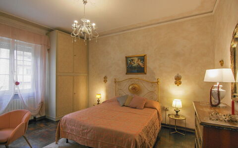 Butterfly Apartment In Lucca: Furniture, Interior Design, Bed, Bedroom, Wall, Floor, Flooring, Bed Sheet, Room, Wood