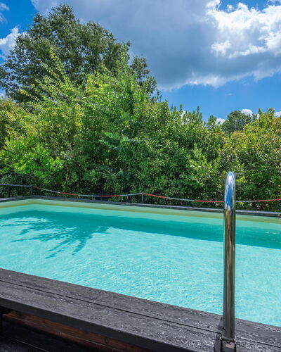 Casale La Canigiana, House, Pool, San Miniato: Blue, Water, Swimming Pool, Composite Material, Resort, Leisure, Eco Hotel, Shade, Hardwood, Deck