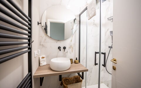 Casa Coccinella: Interior Design, Wall, Flooring, Floor, Bathroom, Plumbing Fixture, Furniture, Lighting, Room, Home