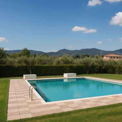 Villa Diamante: Swimming Pool, Resort, Composite Material, Garden, Shade, Water Feature, Landscaping, Backyard, Eco Hotel, Lawn