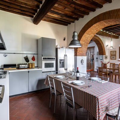 Maria Gabriella Holiday Home In Monticchiello: Furniture, Wall, Interior Design, Flooring, Ceiling, Kitchen, Home, Chair, Room, Floor