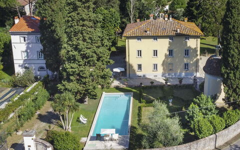 Villa Tambellini De Fondra: Estate, Garden, Swimming Pool, Lawn, Villa, Mansion, Hedge, Evergreen