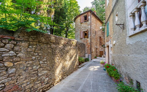 Torre di Serre: Wall, Brick, Alley, Brickwork, Stone Wall, Flagstone, Cobblestone, Walkway, Flowerpot, Driveway
