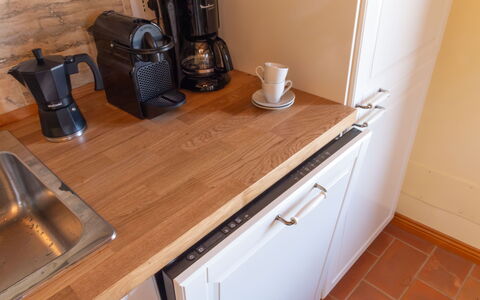 Marina's Lodge: Tableware, Food, Kitchen Appliance, Kitchen, Ingredient, Countertop, Wood Stain, Serveware