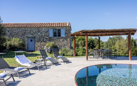 Il Gabbro, Luxury Experience: Blue, Swimming Pool, Outdoor Furniture, Cottage, Estate, Resort, Farmhouse, Chair, Villa, Eco Hotel