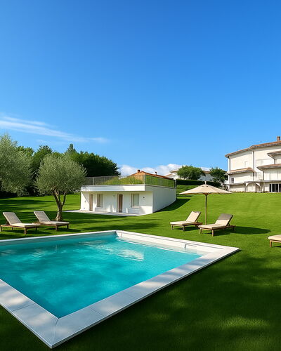 Villa al Glicine Proprietà: Swimming Pool, Garden, Land Lot, Lawn, Resort, Shade, Estate, Landscaping, Yard, Farmhouse