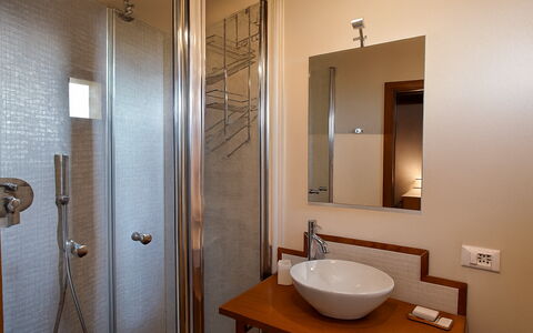 Novellina: Bathroom Sink, Wall, Interior Design, Plumbing Fixture, Flooring, Wood, Floor, Mirror, Bathroom, Sink