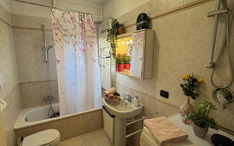 Al Civico 80: Plumbing Fixture, Bathroom, Interior Design, Flooring, Floor, Bathroom Sink, Sink, Tap, Plumbing, Lighting