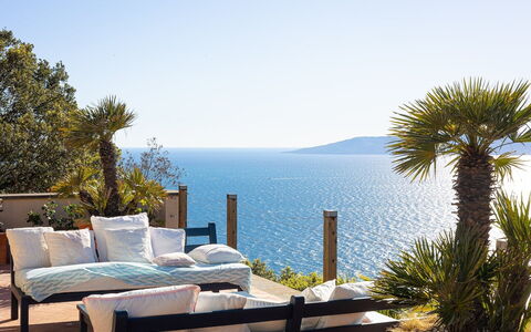 La Terrazza sul Mare: Blue, Furniture, Outdoor Furniture, Sea, Chair, Coastal And Oceanic Landforms, Shade, Ocean, Resort, Coast