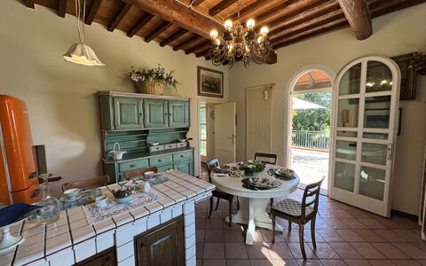 Casa Mia: Furniture, Interior Design, Flooring, Wood, Kitchen, Floor, Cabinetry, Countertop, Chair, Table