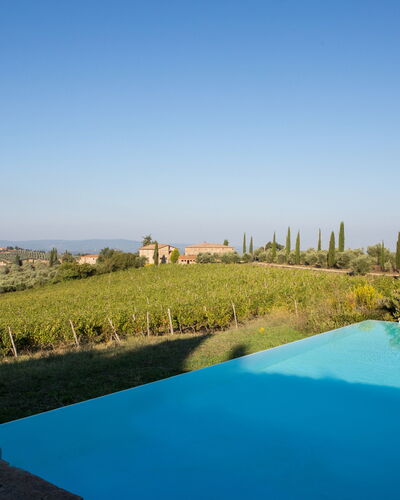 Podere Sangiovese, Pool and View in Chianti