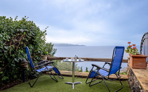 Stella Marina Apartment with Pool, Porto Santo Ste: Blue, Furniture, Outdoor Furniture, Sea, Summer, Coastal And Oceanic Landforms, Ocean, Coast, Chair, Outdoor Table