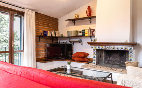 Casa Miramonti: Furniture, Interior Design, Flooring, Wall, Wood, Couch, Living Room, Floor, Room, Ceiling