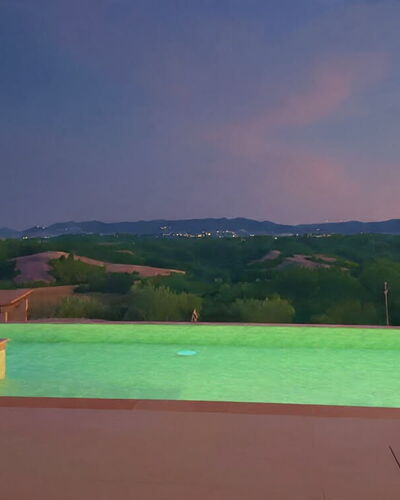 Villa Elisa: Swimming Pool, Resort, Dusk, Eco Hotel, Thermae, Evening, Landscaping, Villa, Night