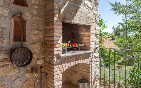 Casale Nido: Brick, Brickwork, Stone Wall, Garden, Chimney, Flagstone, Landscaping, Backyard