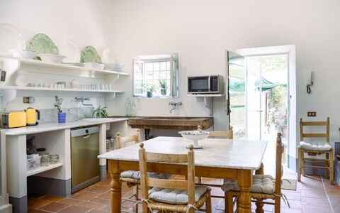 Fattoria: Furniture, Interior Design, Flooring, Kitchen, Home, Table, Countertop, Room, Chair, Floor