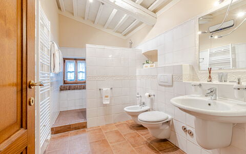 Chateau la Siroque: Flooring, Plumbing Fixture, Interior Design, Bathroom, Floor, Ceiling, Bathroom Sink, Tap, Plumbing, Sink