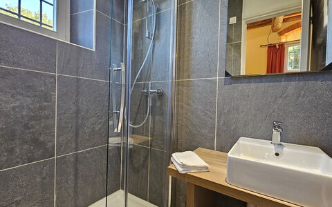 Villa Il Torrazzo, Vista Mare, Massarosa: Flooring, Plumbing Fixture, Bathroom, Floor, Interior Design, Sink, Tap, Plumbing, Bathroom Sink, Lighting