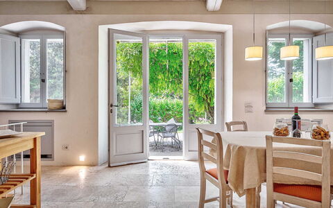 Villa Church: Furniture, Interior Design, Flooring, Wood, Table, Chair, Floor, Kitchen & Dining Room Table, Dining Room, Lighting