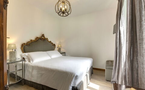 Villa Senio: Interior Design, Furniture, Bedroom, Bed, Lighting, Bedding, Floor, Home, Flooring, Bed Frame