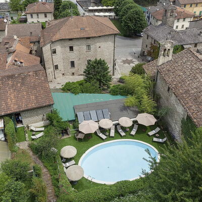 Villa Senio: House, Outdoor Furniture, Human Settlement, Umbrella, Courtyard, Estate, Hacienda, Yard, Swimming Pool, Landscaping