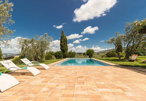 Villa Molinazzo 10: Swimming Pool, Outdoor Furniture, Garden, Landscaping, Flagstone, Shade, Tile, Resort, Eco Hotel, Water Feature