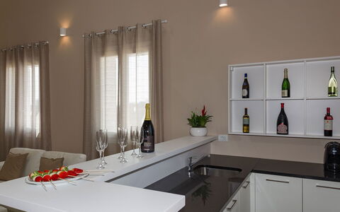 Villa Monsummano: Furniture, Interior Design, Countertop, Lighting, Kitchen, Ceiling, Home, Light Fixture, Flooring, Cabinetry