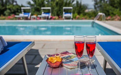 Villa Monterchi: Swimming Pool, Outdoor Furniture, Furniture, Resort, Chair, Leisure, Outdoor Table, Sunlounger, Umbrella, Eco Hotel