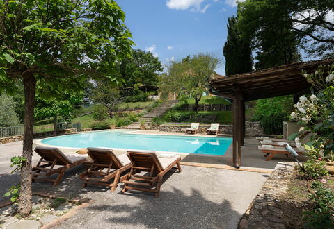Villa la Foresta: Outdoor Furniture, Estate, Hacienda, Shade, Garden, Flagstone, Backyard, Courtyard, Villa, Swimming Pool