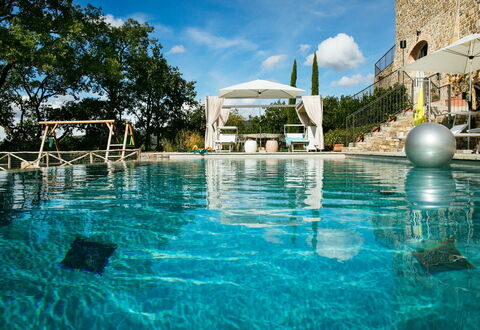 Villa Torre del Chianti: Swimming Pool, Resort, Outdoor Furniture, Umbrella, Sunlounger, Estate, Eco Hotel, Leisure, Villa, Hacienda