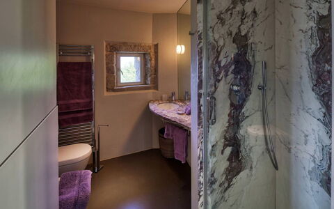 La Rocca di Monteggiori: Flooring, Interior Design, Floor, Plumbing Fixture, Lighting, Ceiling, Room, Bathroom, Plumbing, Tap