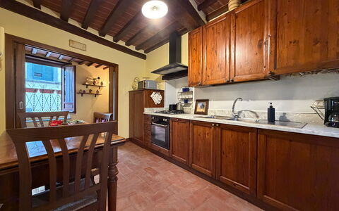 Terrazzino Margherita: Interior Design, Kitchen, Countertop, Flooring, Furniture, Wood, Cabinetry, Ceiling, Floor, Cupboard