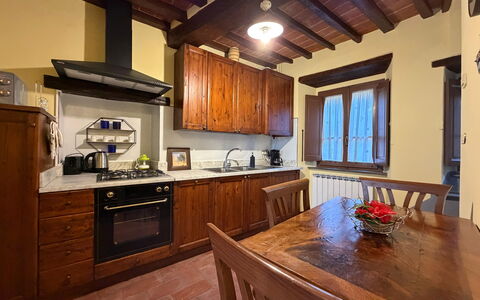 Terrazzino Margherita: Furniture, Interior Design, Wood, Flooring, Cabinetry, Ceiling, Countertop, Kitchen, Room, Floor