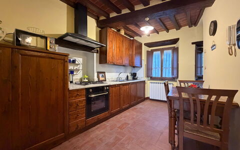 Terrazzino Margherita: Furniture, Wood, Interior Design, Flooring, Ceiling, Countertop, Cabinetry, Floor, Kitchen, Room