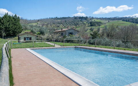 Il Giuncheto, Pool, Amazing View, Umbrian Countrys: Swimming Pool, Estate, Hacienda, Water Feature, Eco Hotel, Villa, Resort, Farmhouse, Backyard, Fence