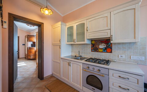 Il Giuncheto, Pool, Amazing View, Umbrian Countrys: Kitchen, Interior Design, Wood, Flooring, Cabinetry, Countertop, Major Appliance, Room, Kitchen Appliance, Floor