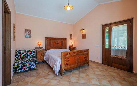 Il Giuncheto, Pool, Amazing View, Umbrian Countrys: Furniture, Interior Design, Flooring, Floor, Wood, Ceiling, Room, Bedroom, Bed, Lighting