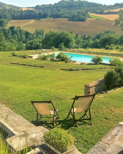 Villa Campo al Vento - Country Farm: Landscape, Garden, Estate, Swimming Pool, Landscaping, Lawn, Farmhouse, Backyard, Eco Hotel, Outdoor Furniture